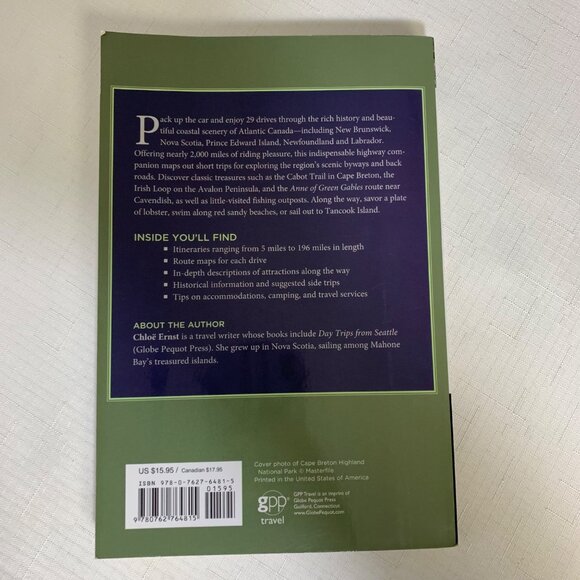 Scenic Driving Atlantic Canada Chloë Ernst First Edition Paperback Book Travel - Picture 3 of 3